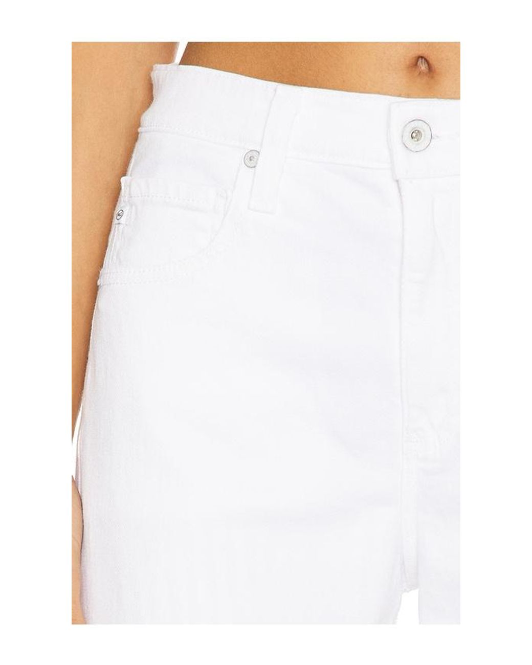 AG Jeans White Hattie Crop