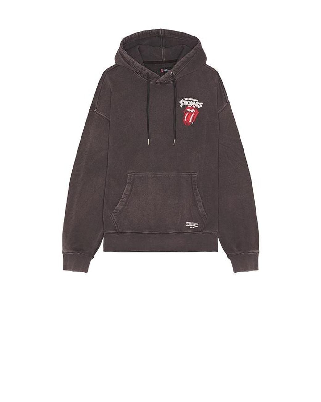 Guess Gray X Rolling Stones Oversized 78 Hoodie for men