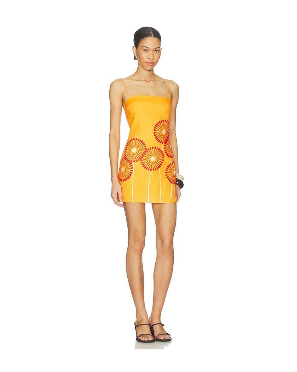 Cala De La Cruz Orange Ancona Dress