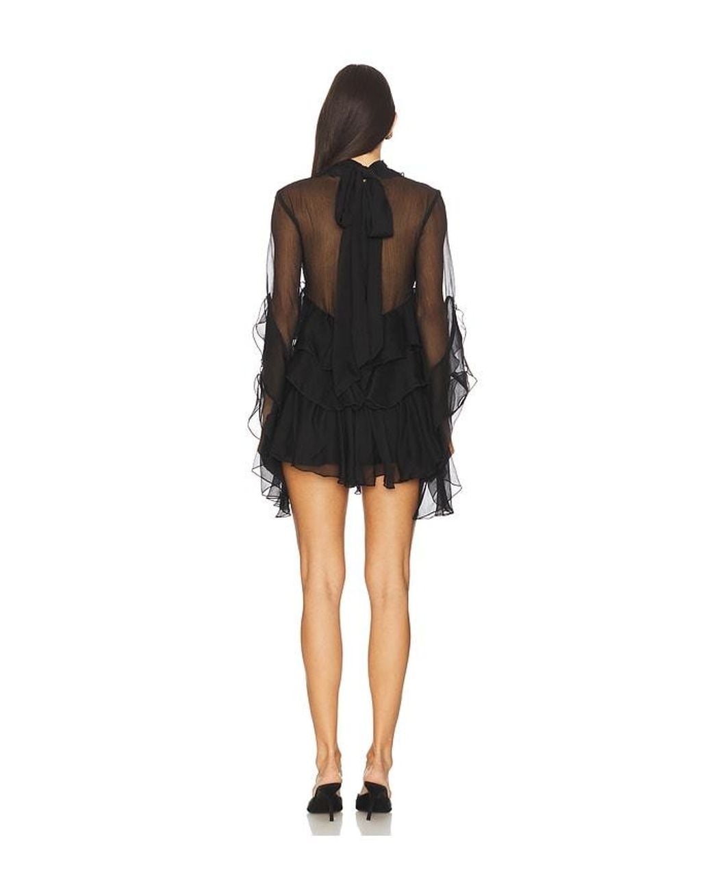 Bardot Black Anyssa Ruffle Mini Dress