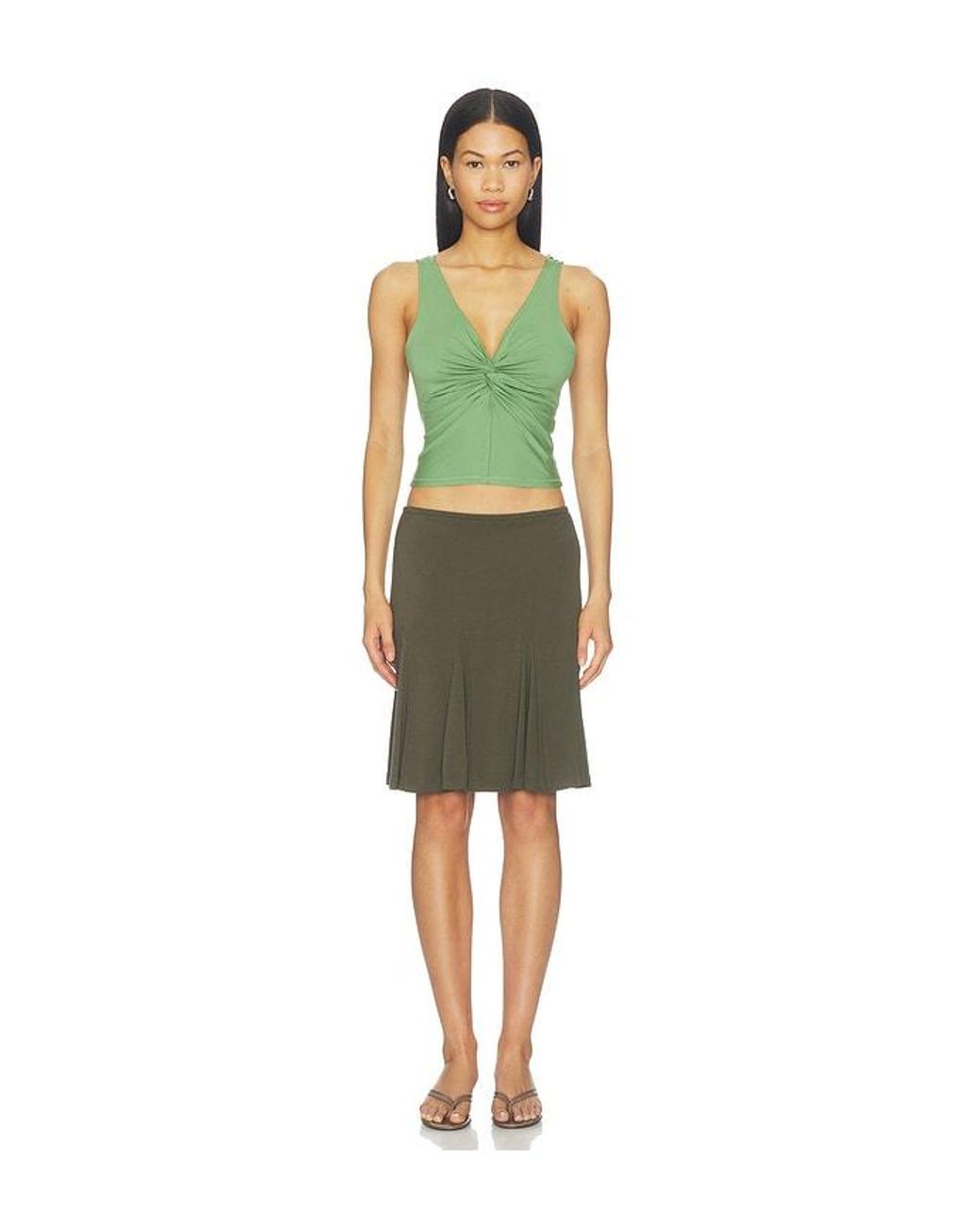 Free People Green Were Going Out Cami