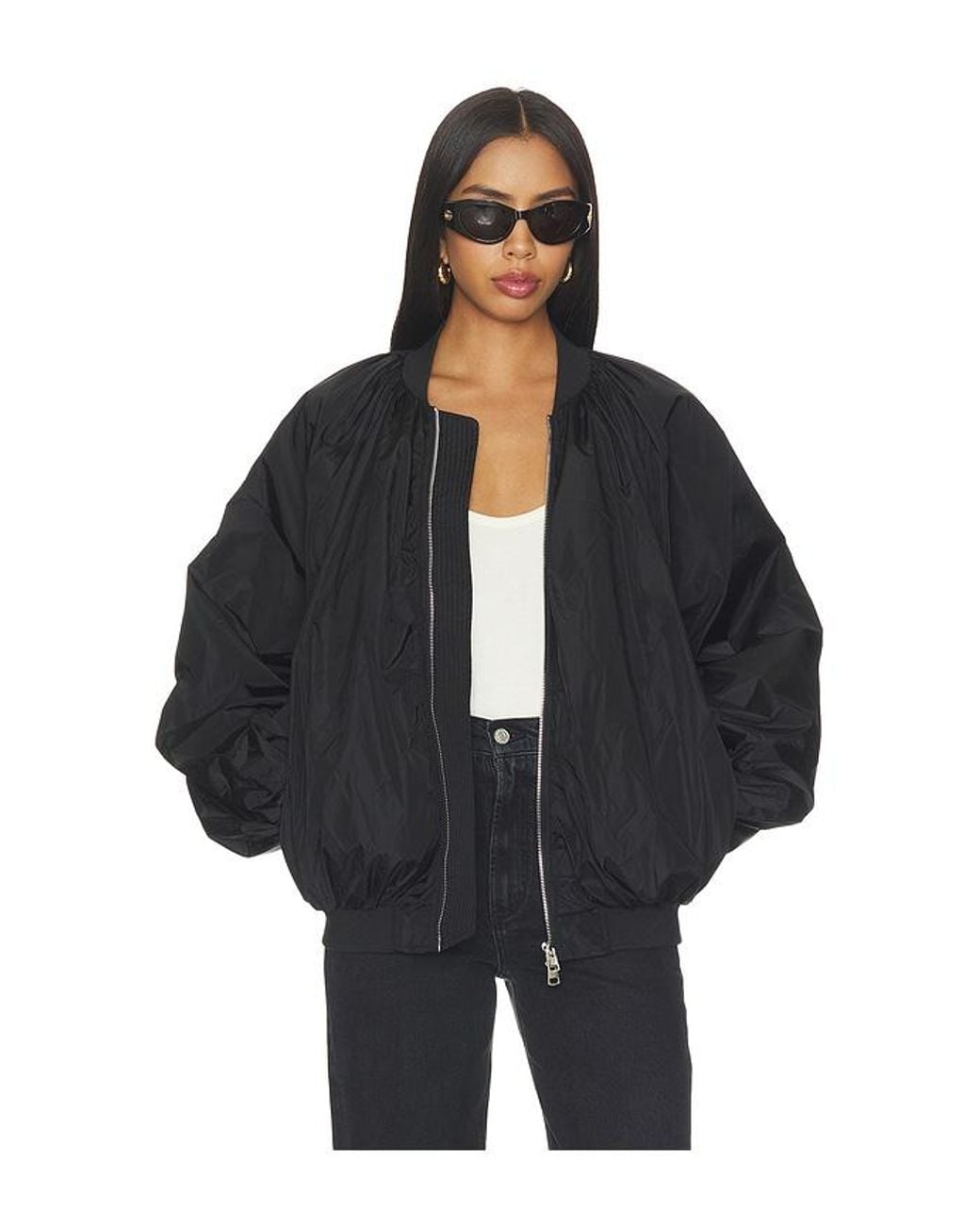 Agolde Black Raffi Bomber Jacket
