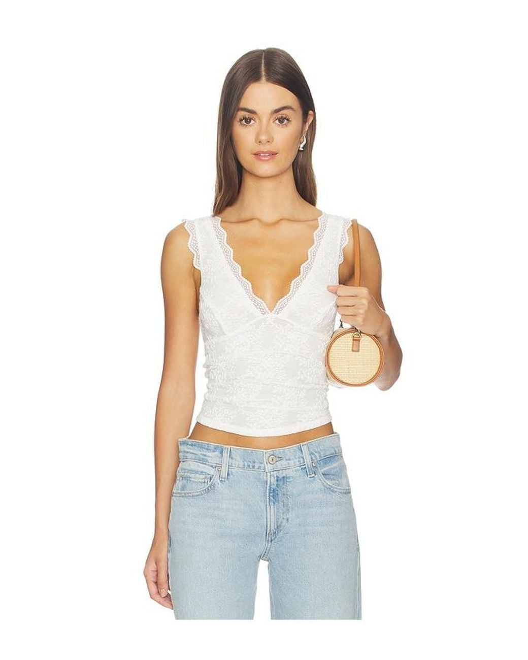 Free People White X Intimately Loved You First Lace