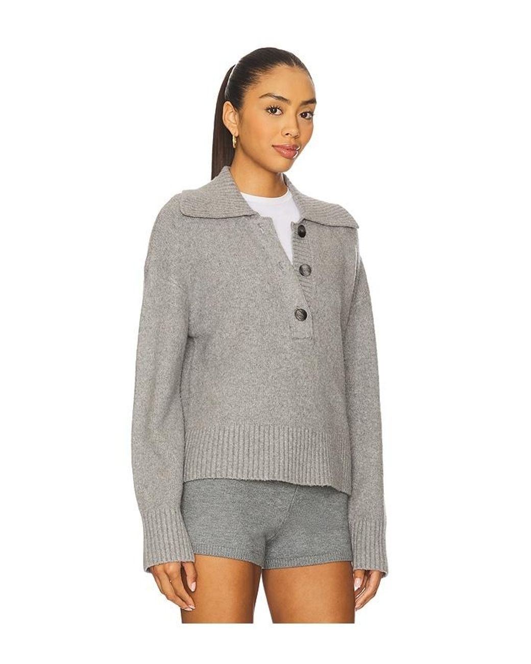 Free People Gray Trading Up Polo