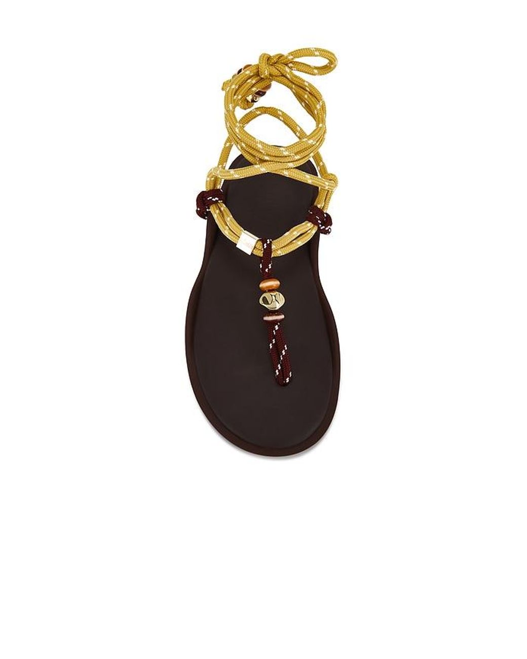 Flòwze Metallic Fl㲠Twin Beaded Sandal