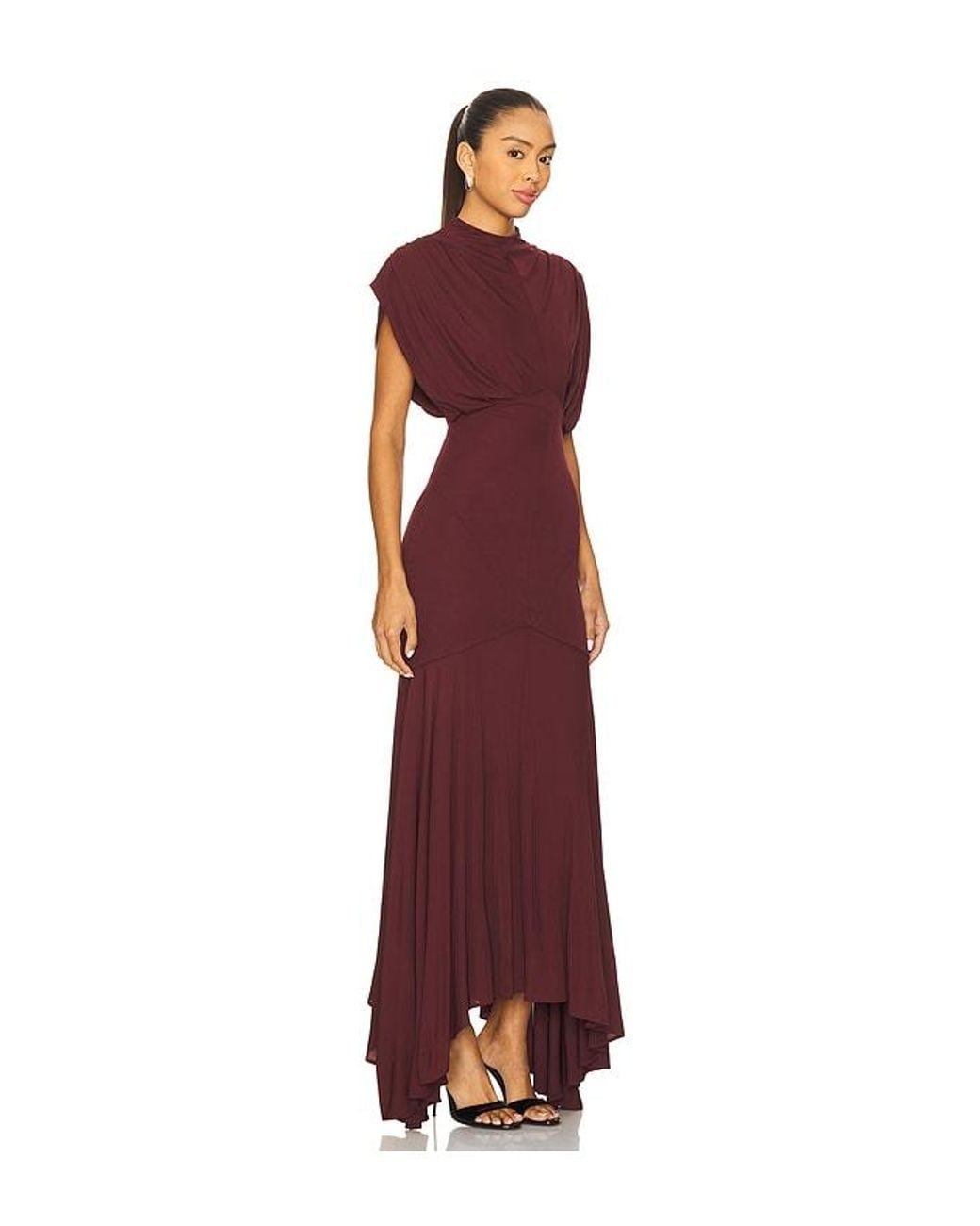 De La Vali Red Vasudha Midi Dress