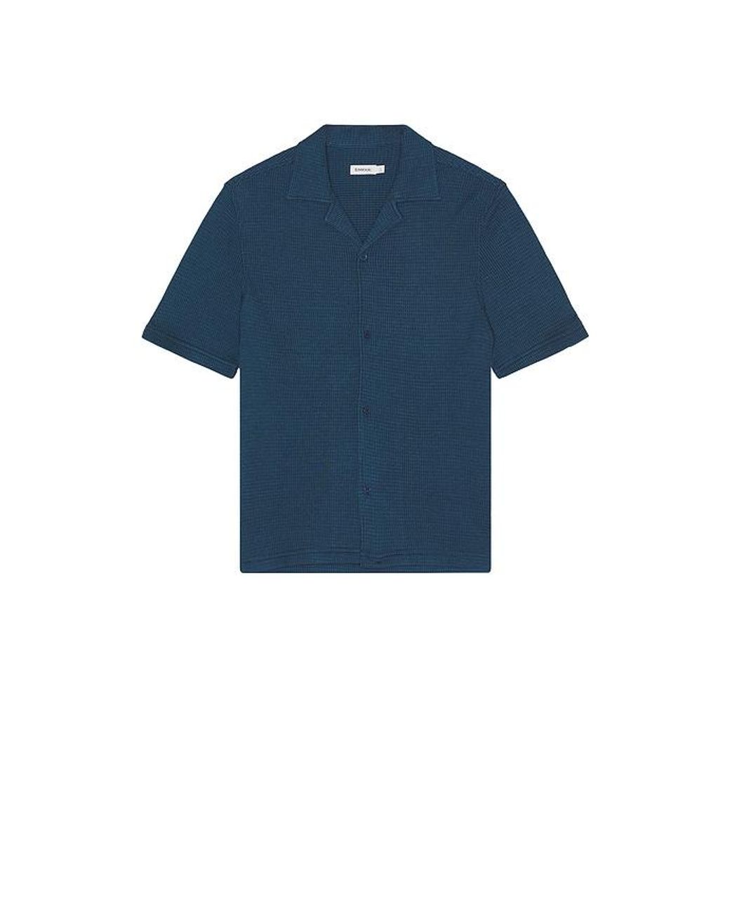 Jonathan Simkhai Blue Troy Short Sleeve Shirt for men