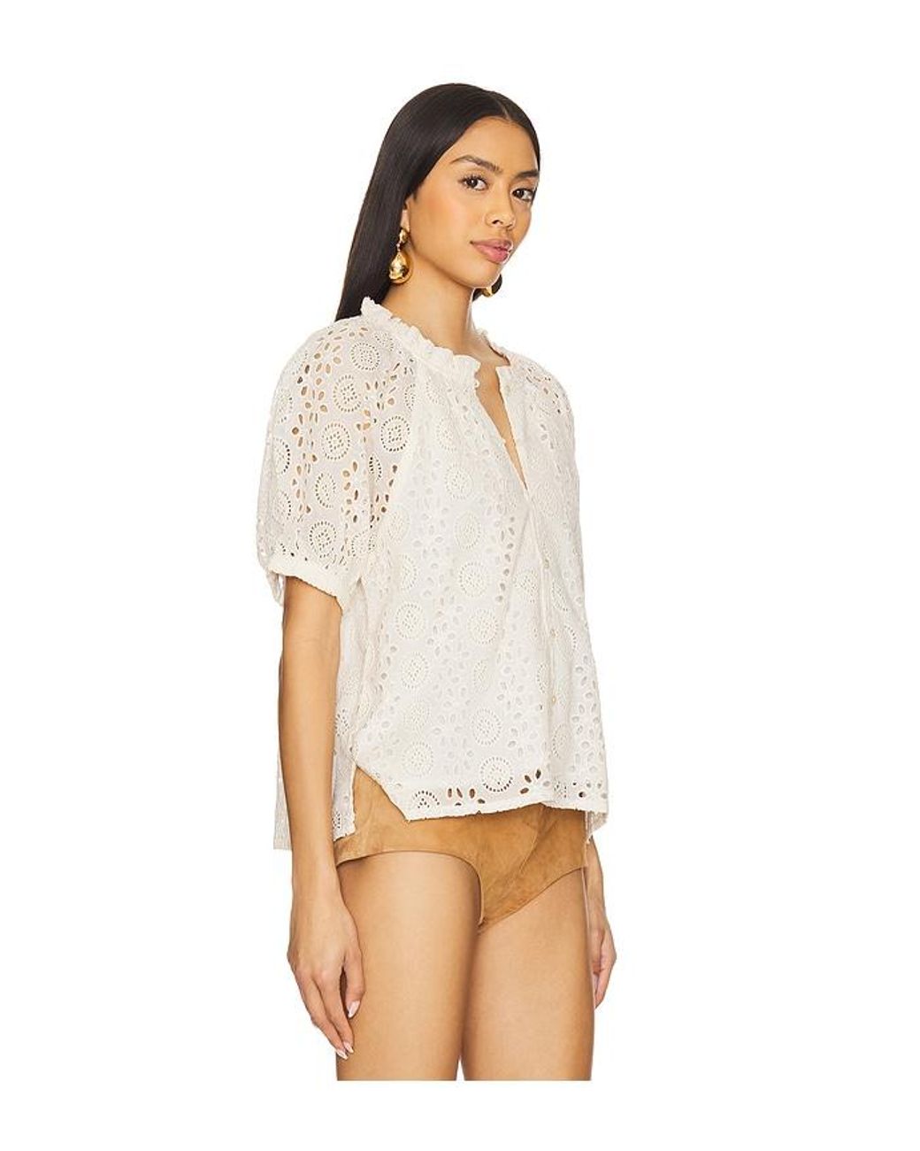 Kate Blouse en Ivory Cleobella en coloris White