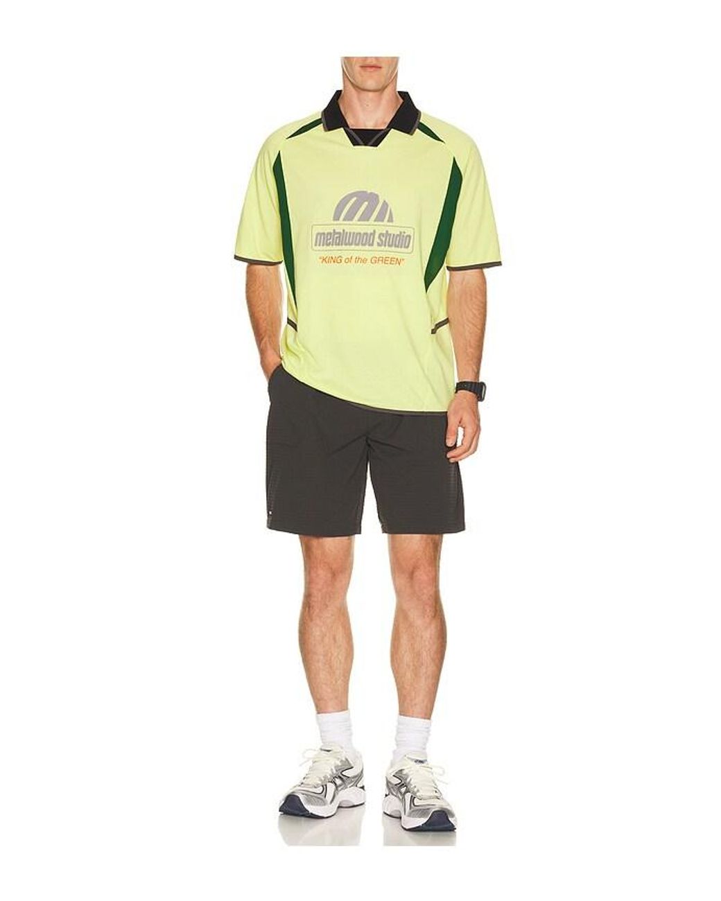 METALWOOD STUDIO Black Seersucker Spa Short for men