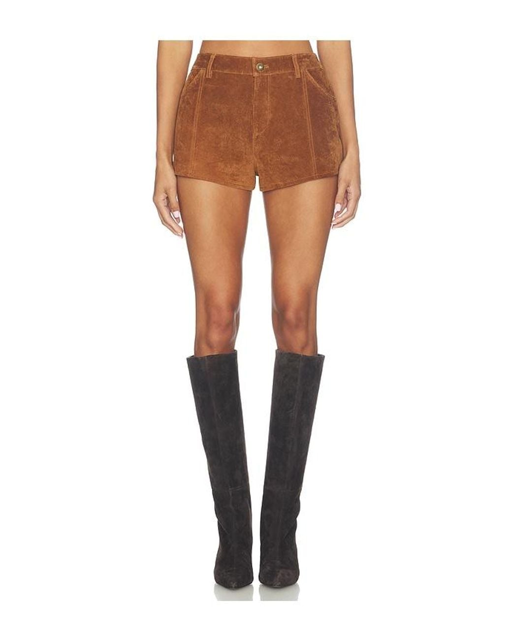 Central Park West Multicolor Odessa Genuine Suede Short
