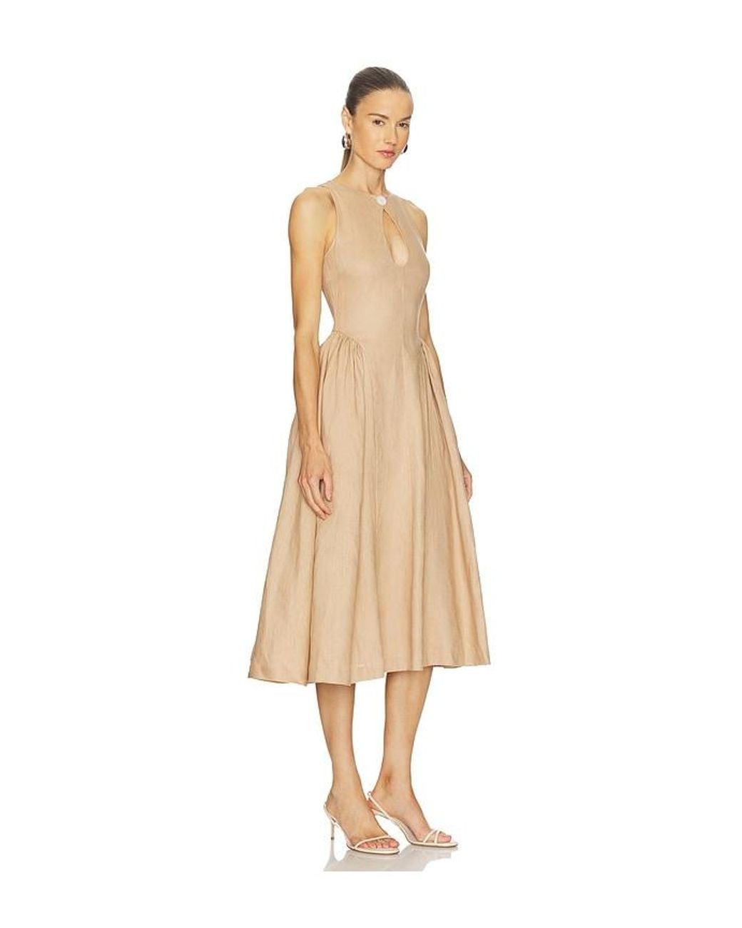 LPA Natural Seina Midi Dress