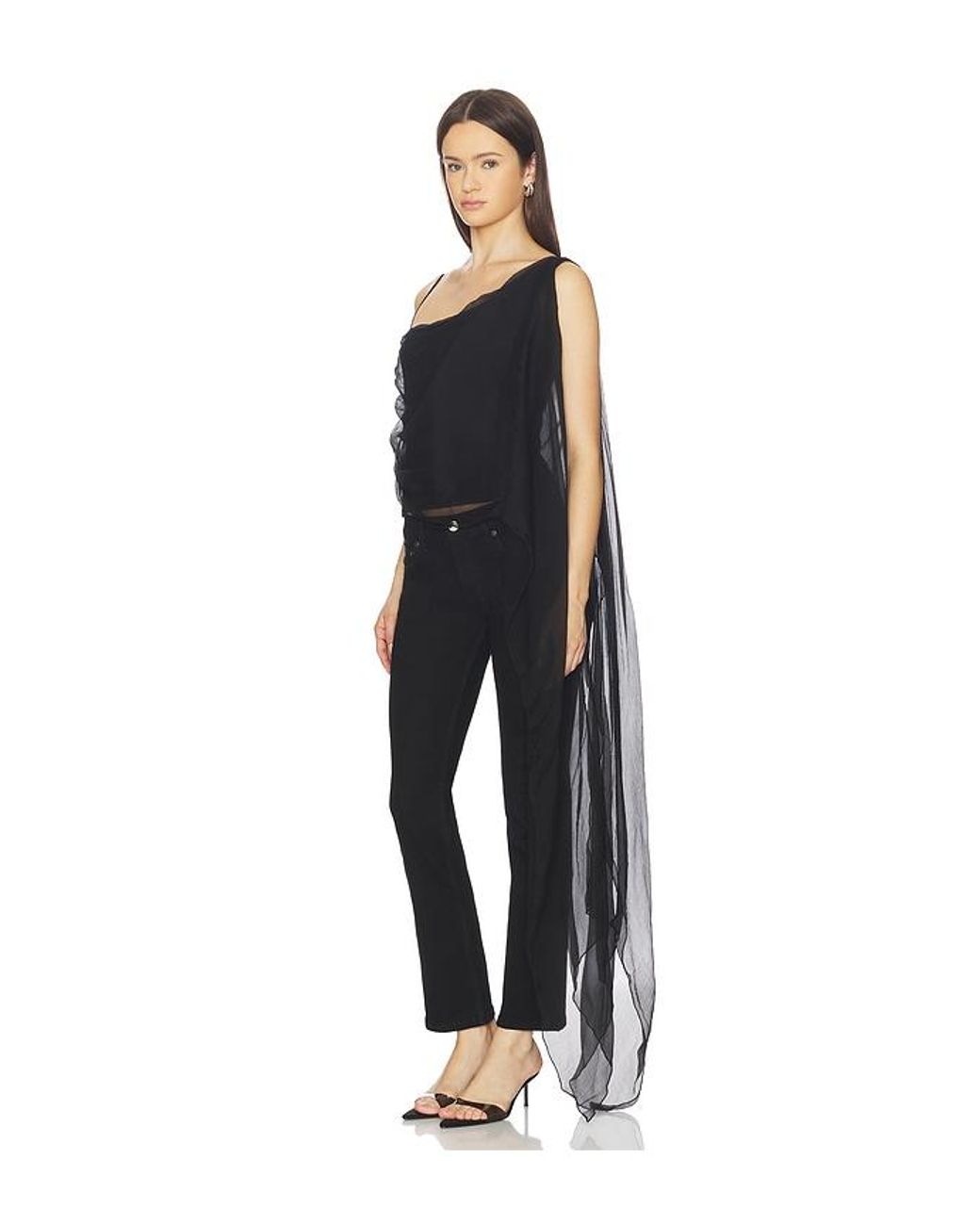 EB DENIM Black Tess Layered Top