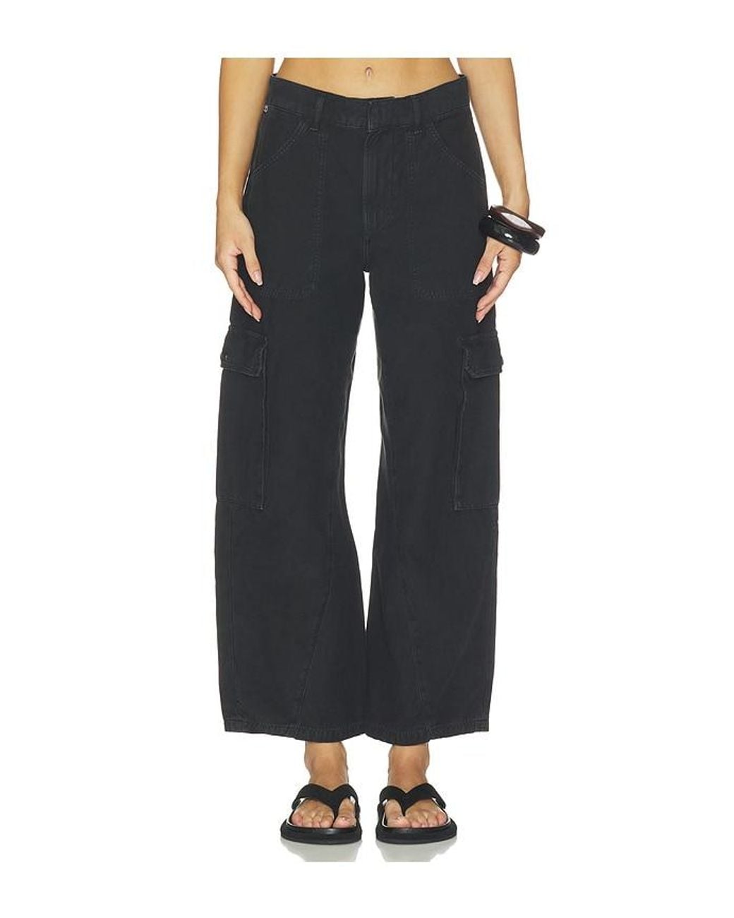Citizens of Humanity Black Thassos Twisted Seam Utility Pants