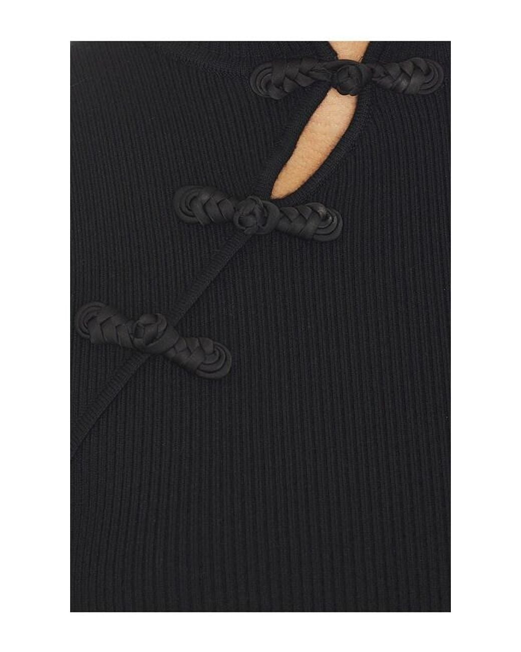 SAU LEE Blue Yara Knit Top