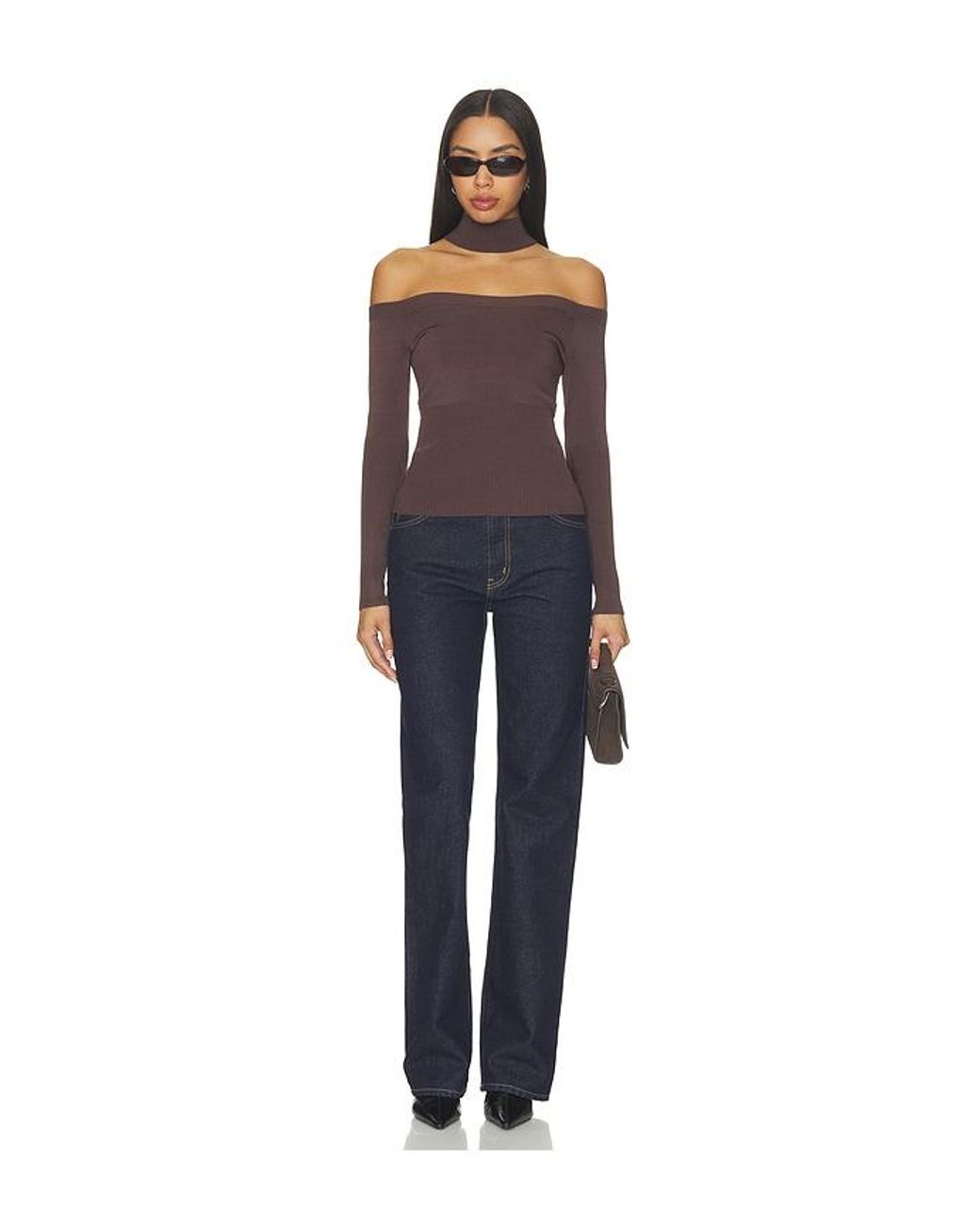Jonathan Simkhai Purple Lila Cold Shoulder Top