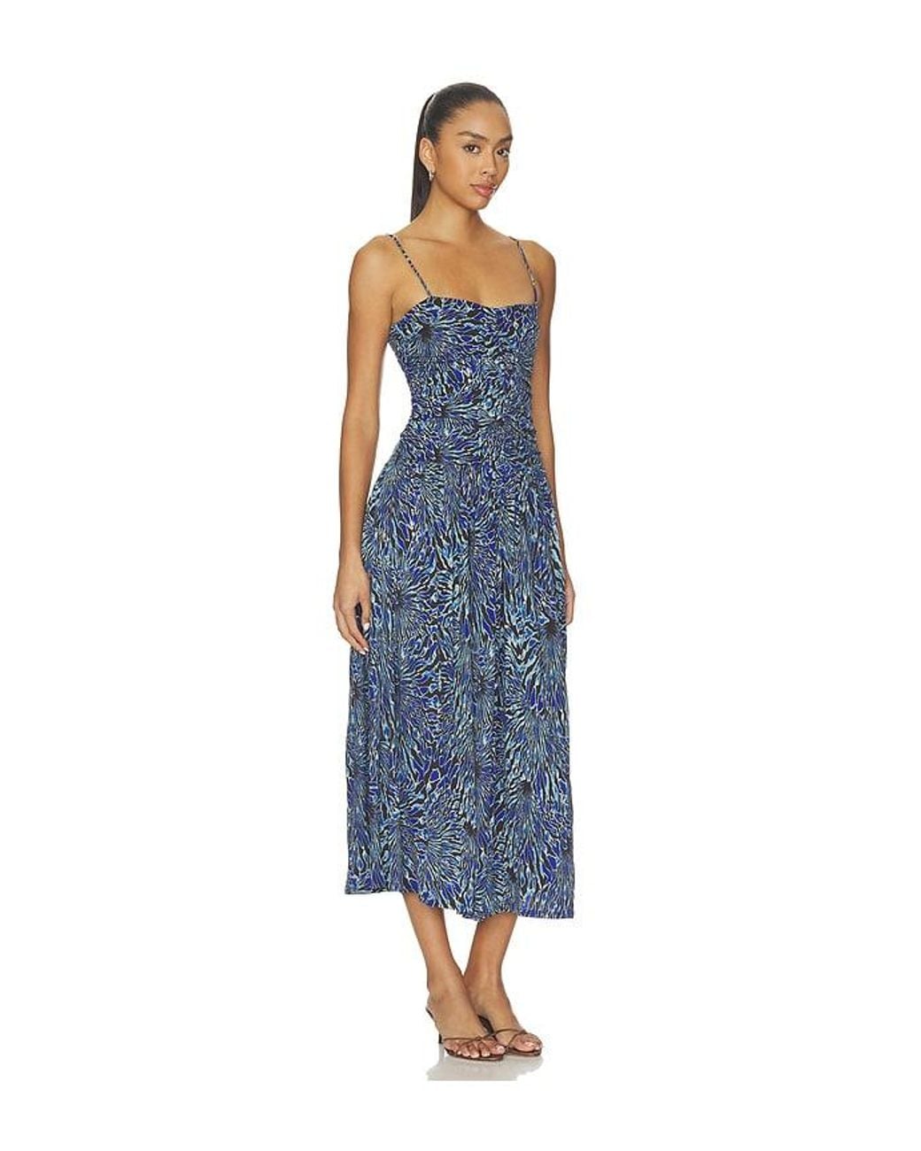 Ulla Johnson Blue Arda Sleeveless Jersey Dress