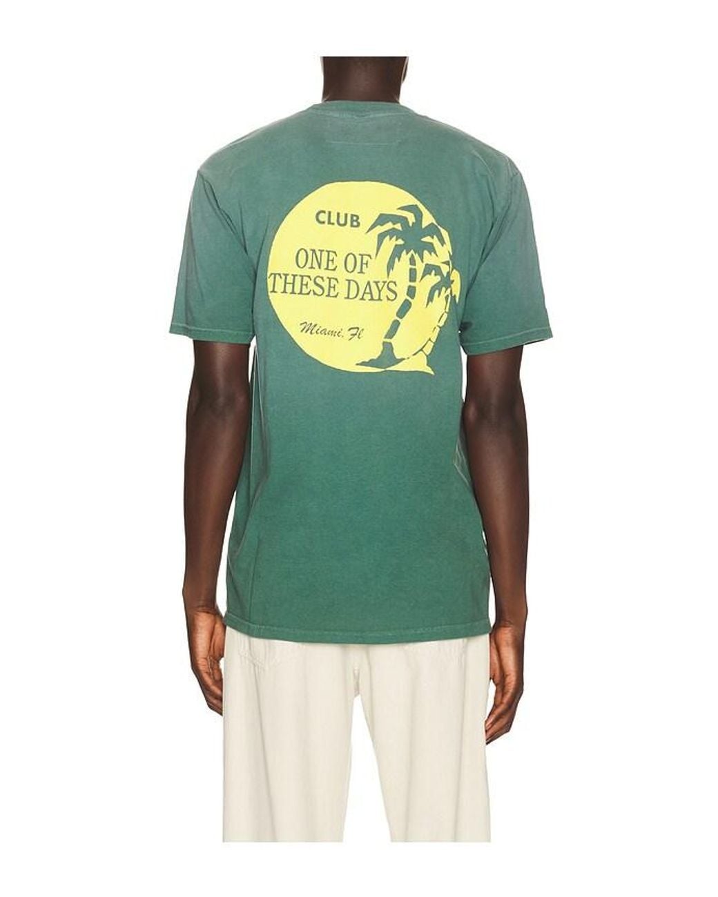 One Of These Days Green X Revolve X Fwrd Miami Design 02 Tee for men