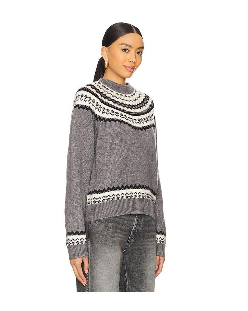 Tularosa Gray Kiva Fairisle Sweater