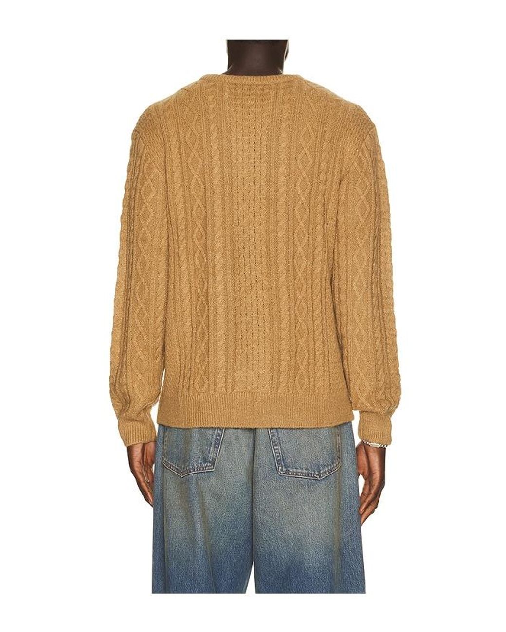 Rhythm Blue Mohair Fishermans Knit Sweater for men