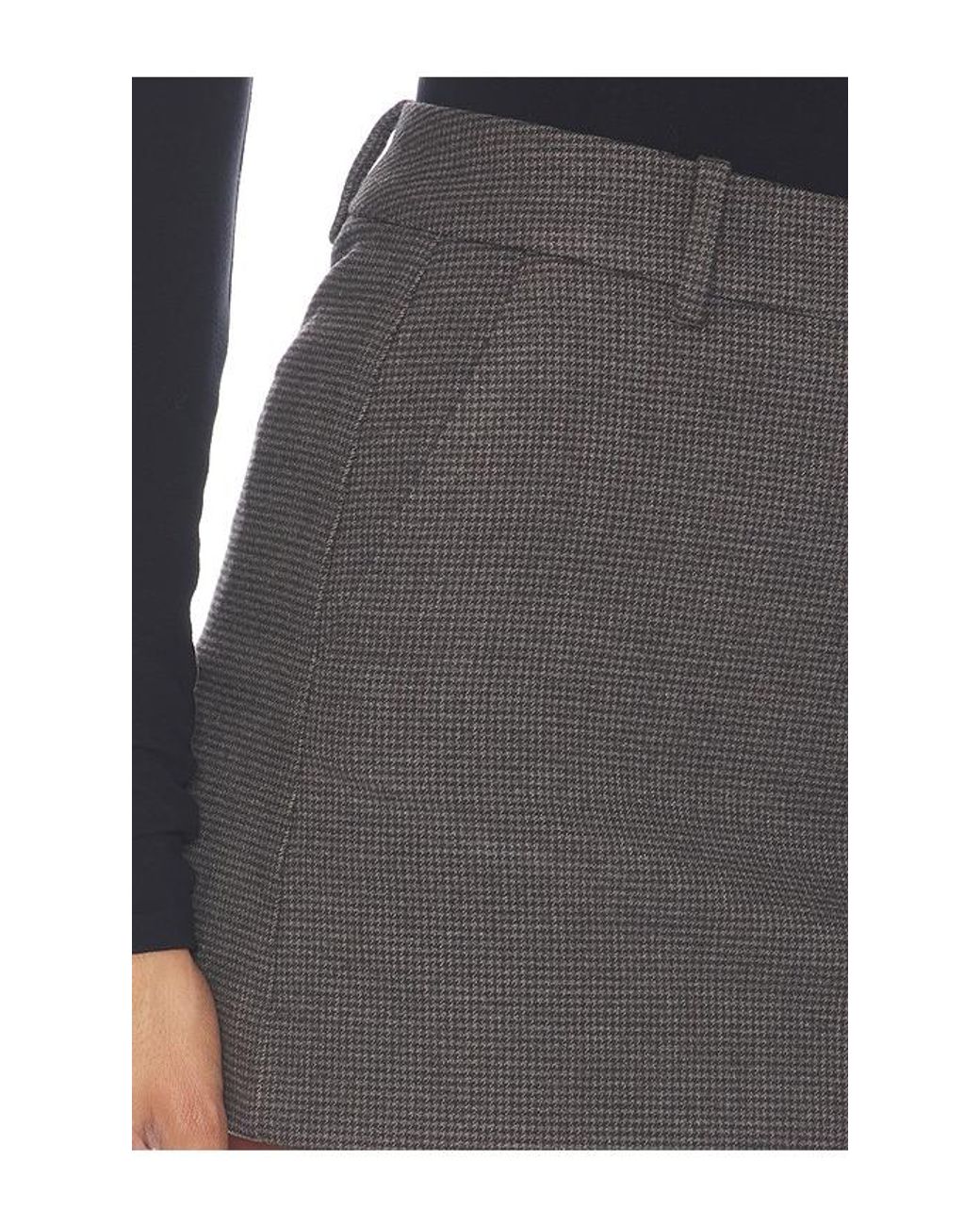 GOOD AMERICAN Gray The Trouser Mini Skirt