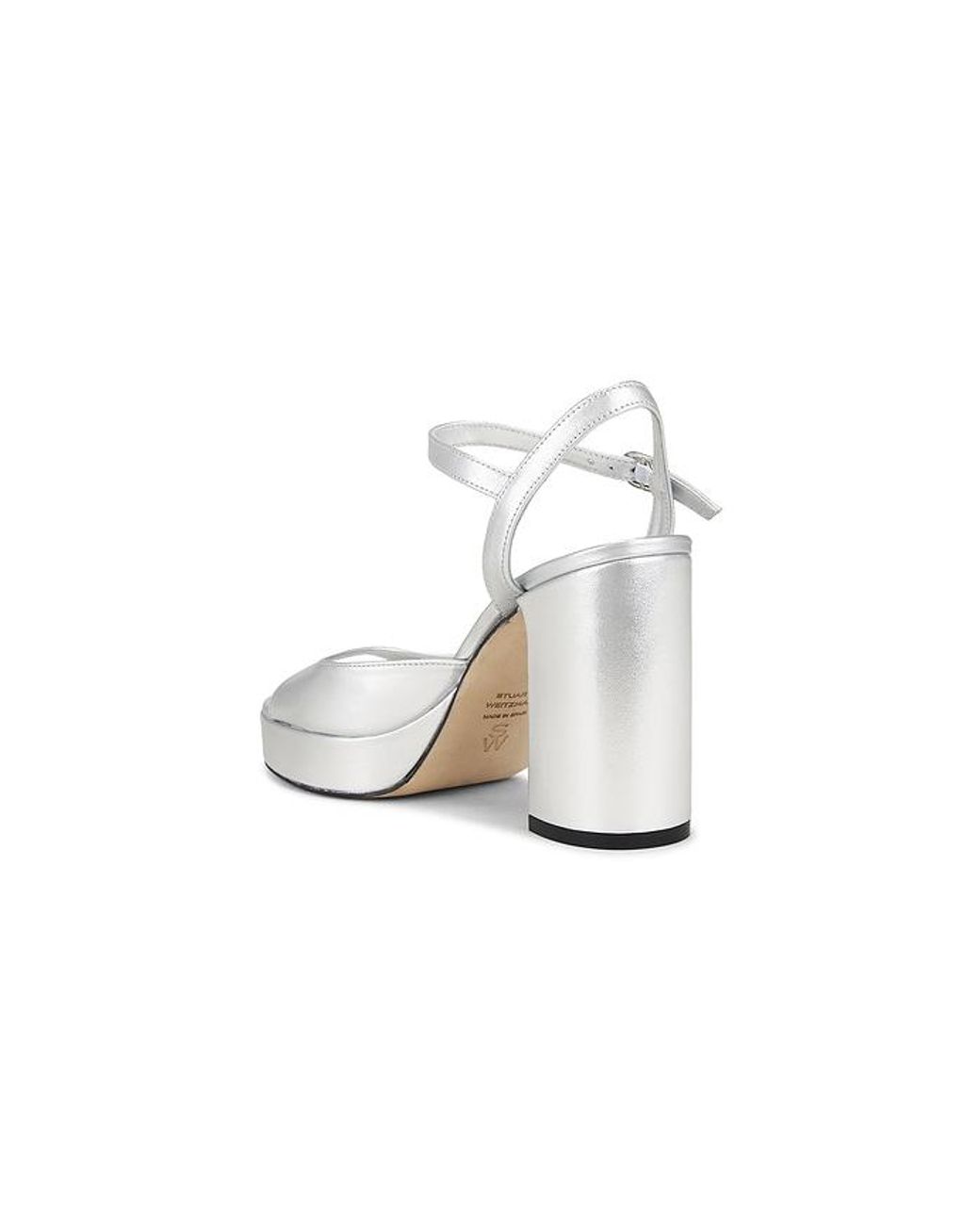 Stuart Weitzman White Sandale Dayna
