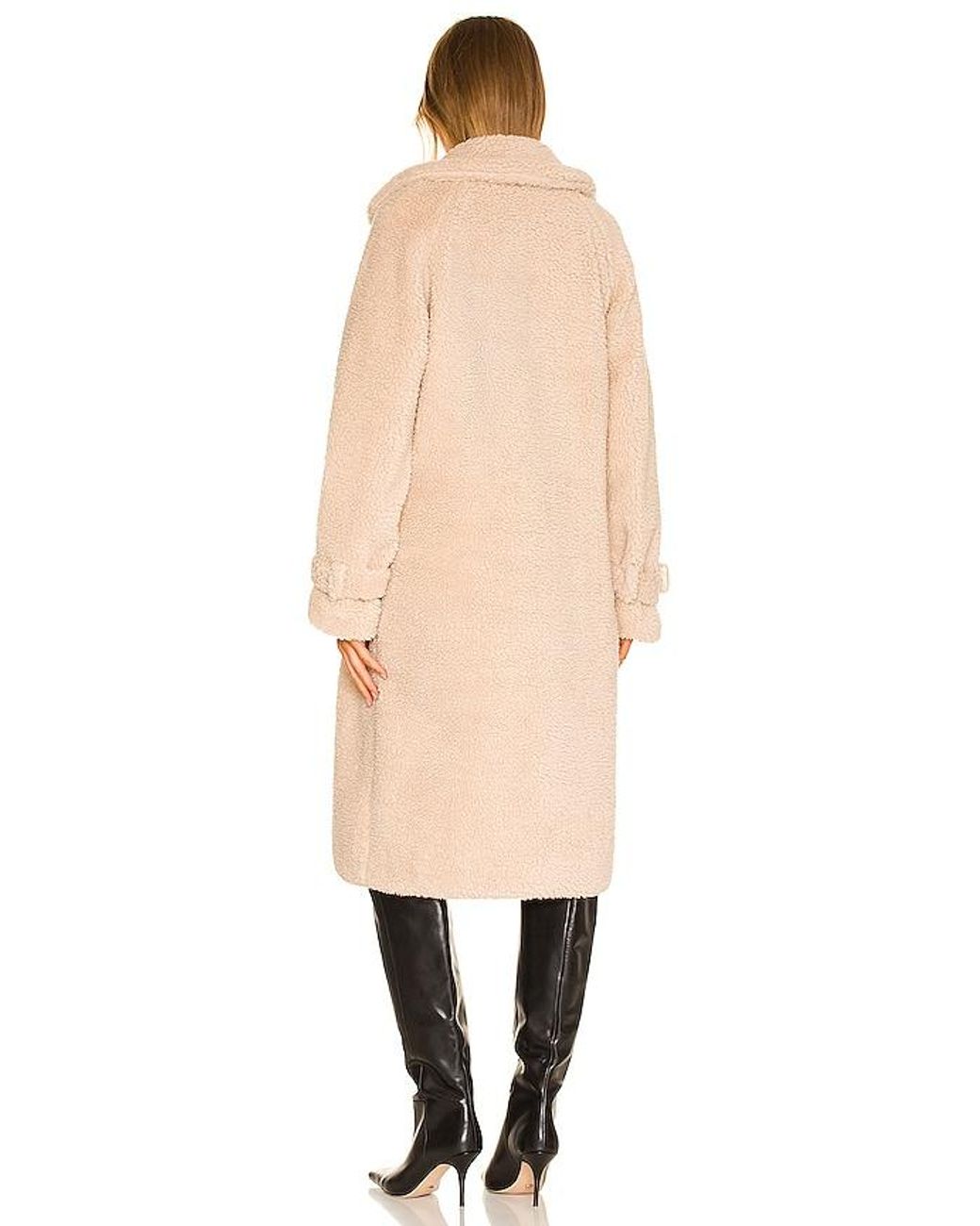 Lamarque Natural Malani Faux Fur Coat