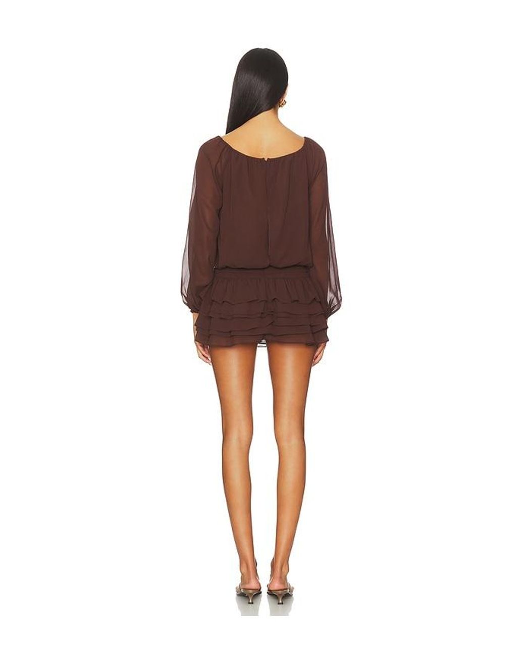 Amanda Uprichard Brown Dallas Skort Romper