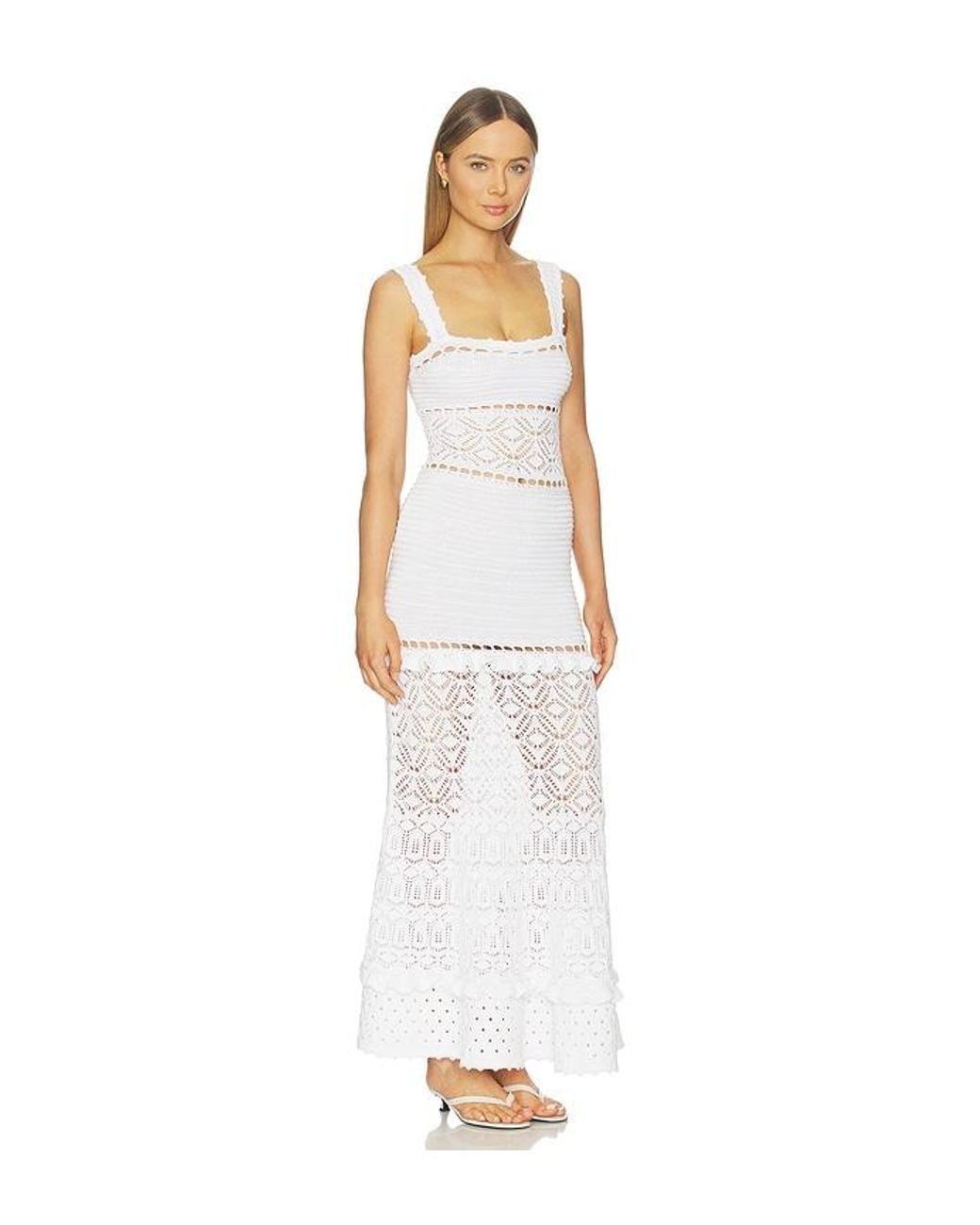 retroféte White Winona Crochet Dress