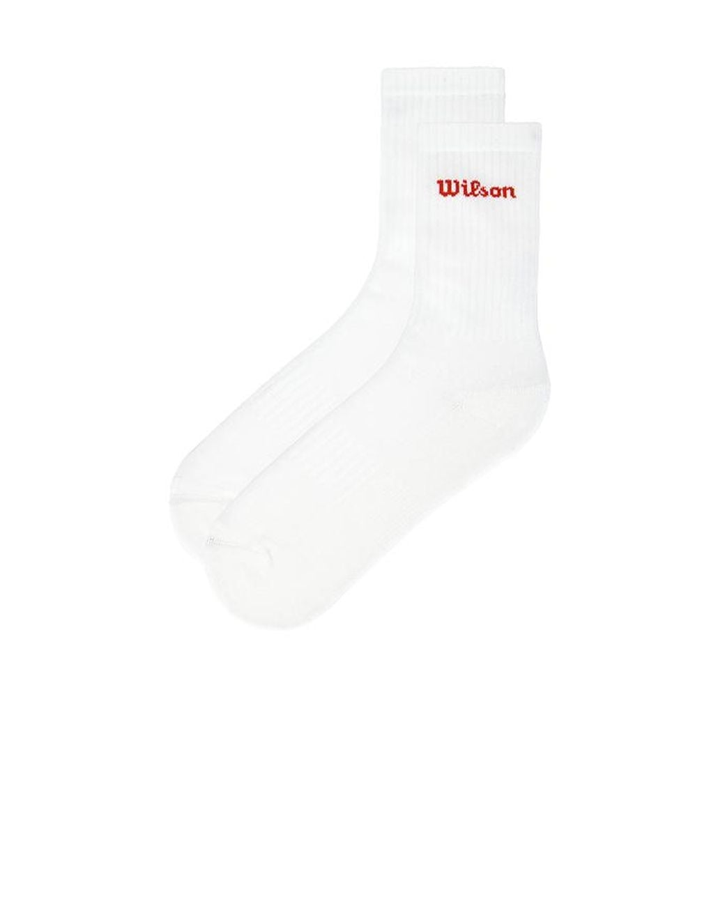 Wilson White Crew Logo Sock 3 Pack for men