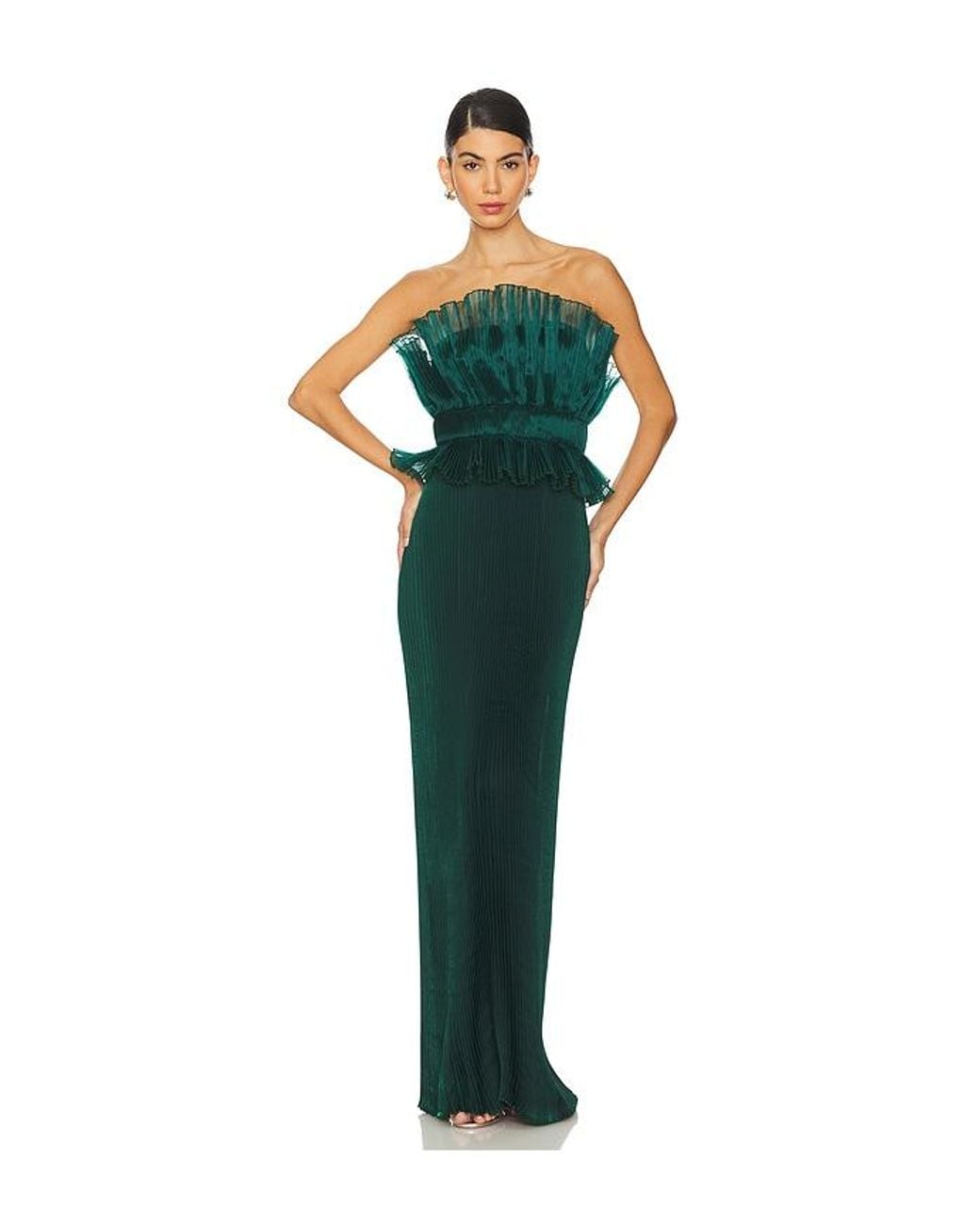 strapless open back dress Lumire Plumage One Shoulder Dress