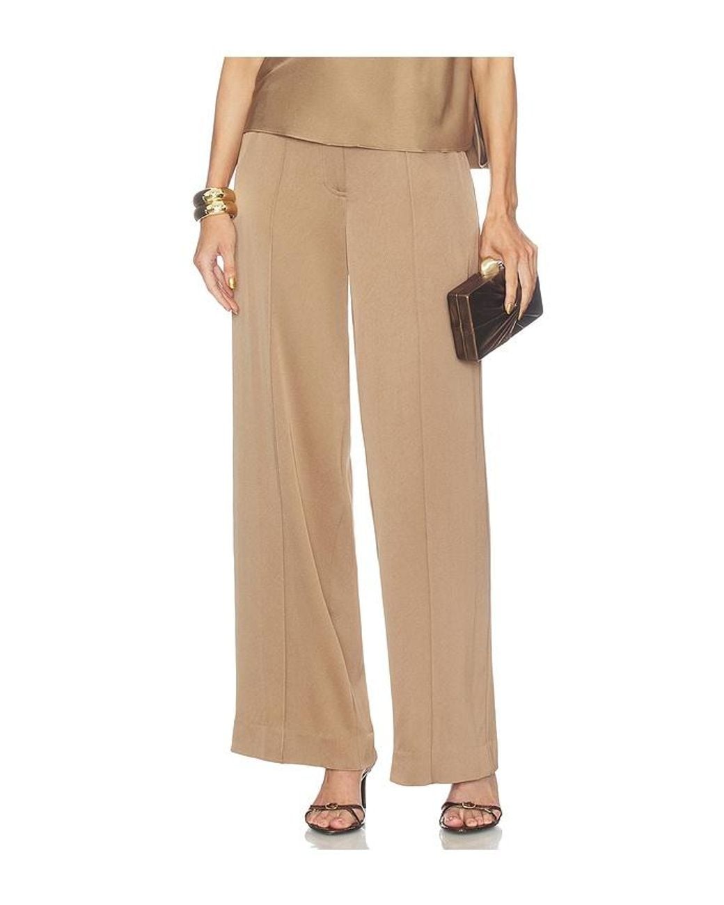 Jonathan Simkhai Natural Kyra Classic Wovens Wide Leg Pant
