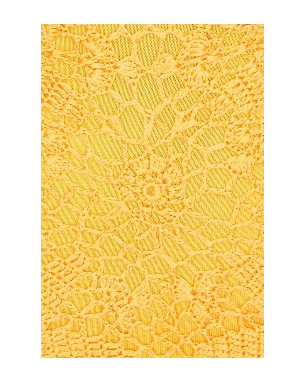 Jonathan Simkhai Yellow Lyla Crochet Midi Dress