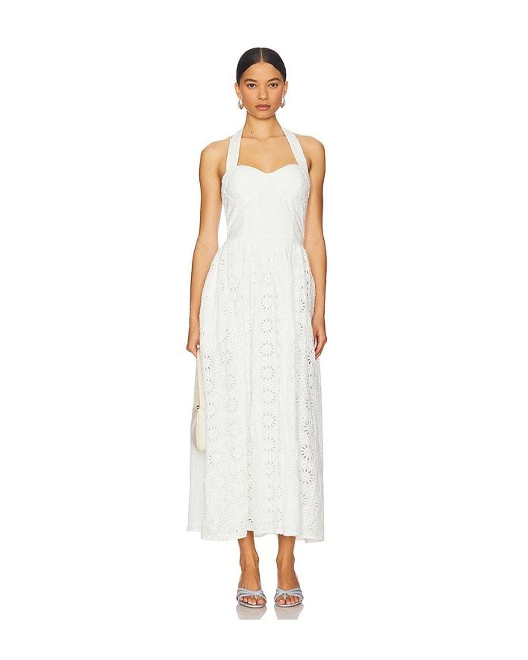 Line & Dot White Anka Dress