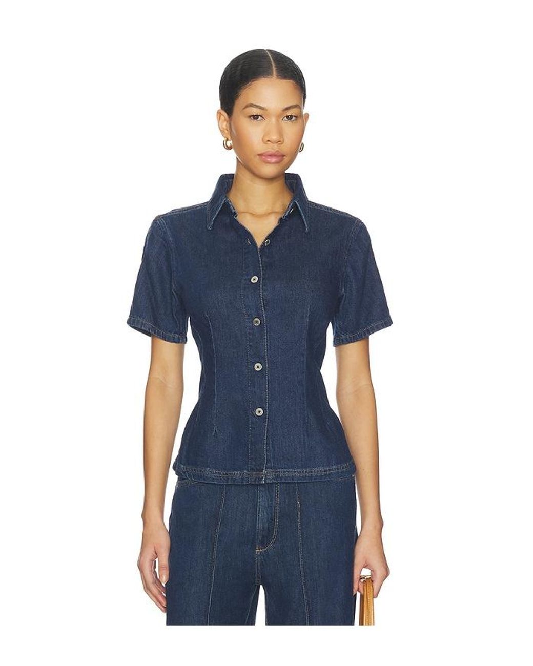 DL1961 Blue Joice Aura Denim Shirt