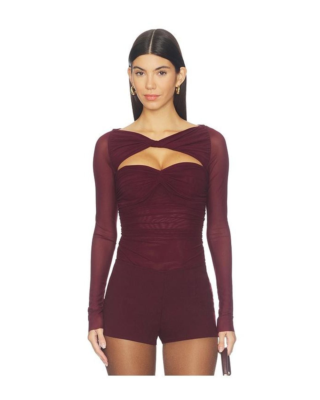 MAJORELLE Purple Eleanora Bodysuit