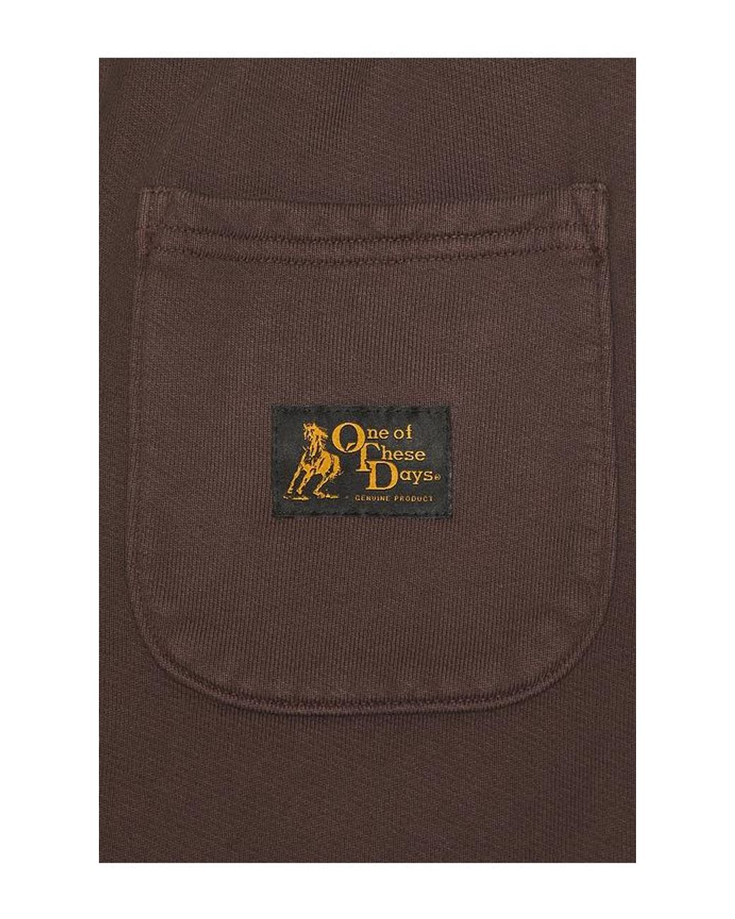 One Of These Days Brown Mustang Athletics Sweat Short for men