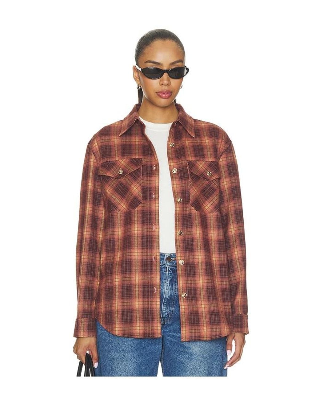 Elodie the Label Red Henrietta Plaid Shirt
