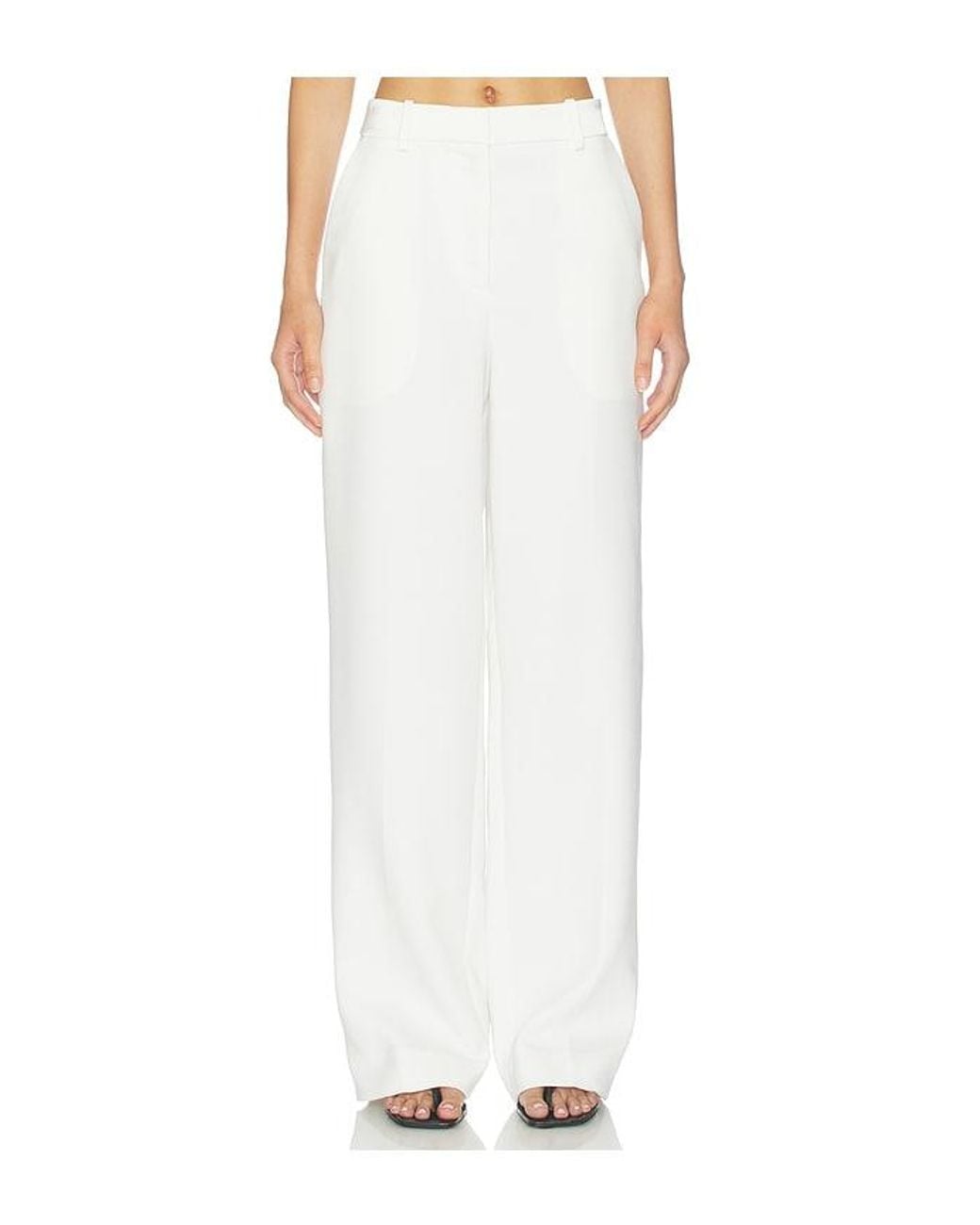 Jonathan Simkhai White Kaia Straight Leg Pant