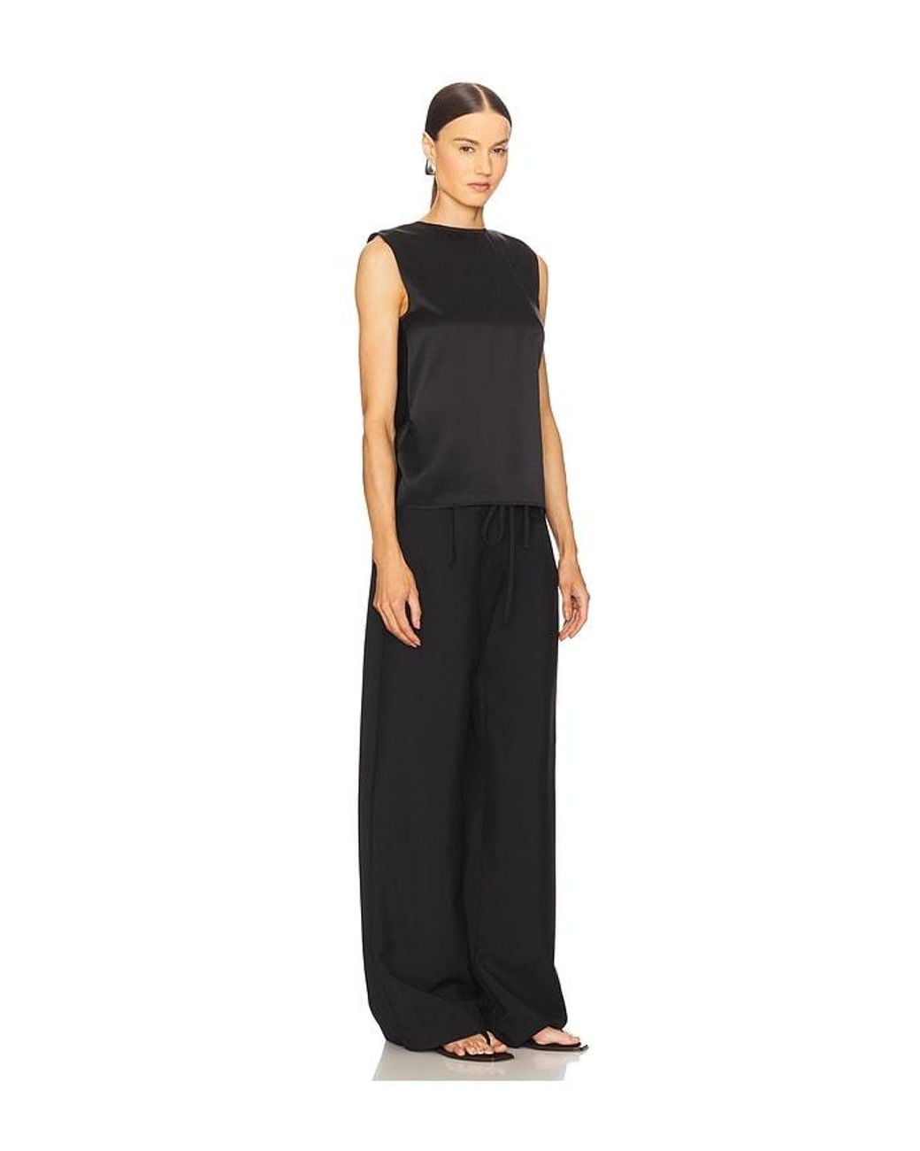 Helmut Lang Black Scarf Drape Top