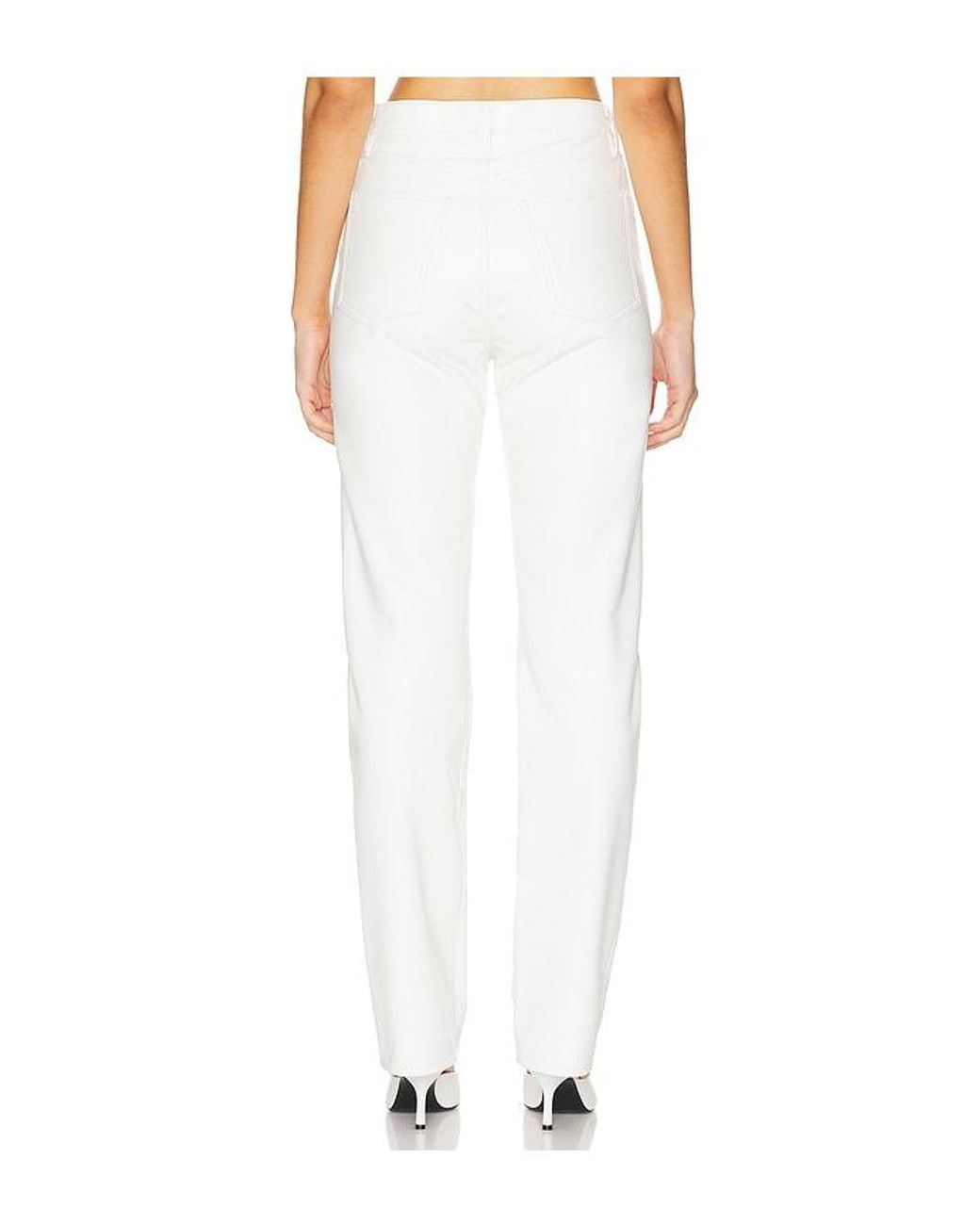 Agolde White 90's Pinch Waist Long Jeans