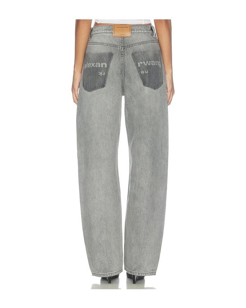 Alexander Wang Gray Float Jeans With Logo Shadow Pockets