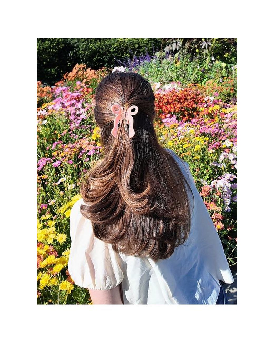 Solar Eclipse Multicolor Hand-Painted Coquette Bow Claw Hair Clip