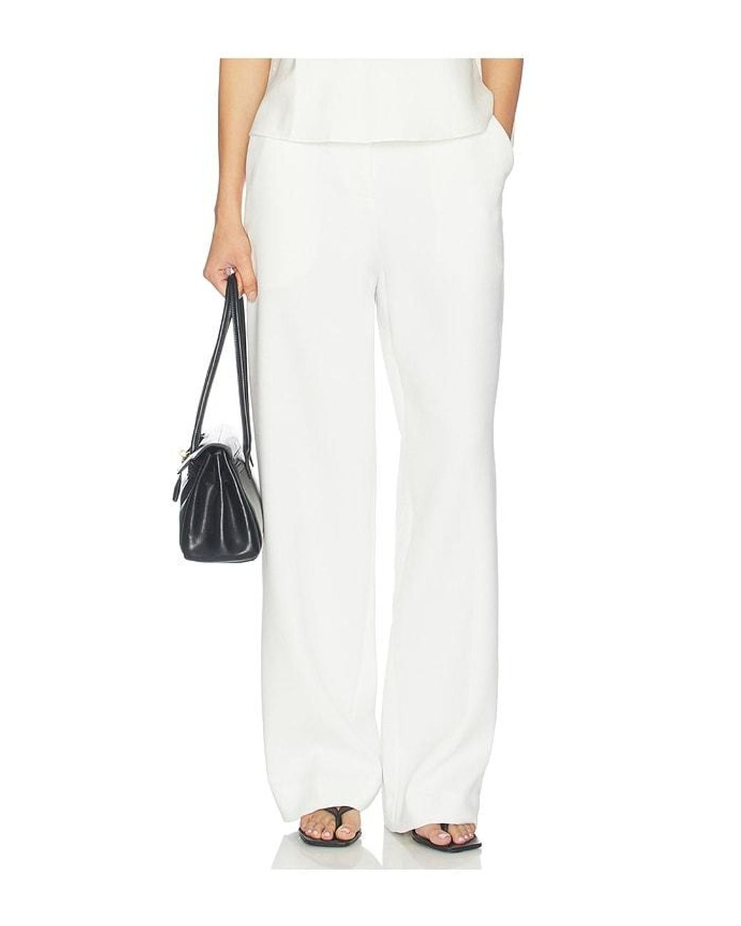 Jonathan Simkhai White Kaia Straight Leg Pant