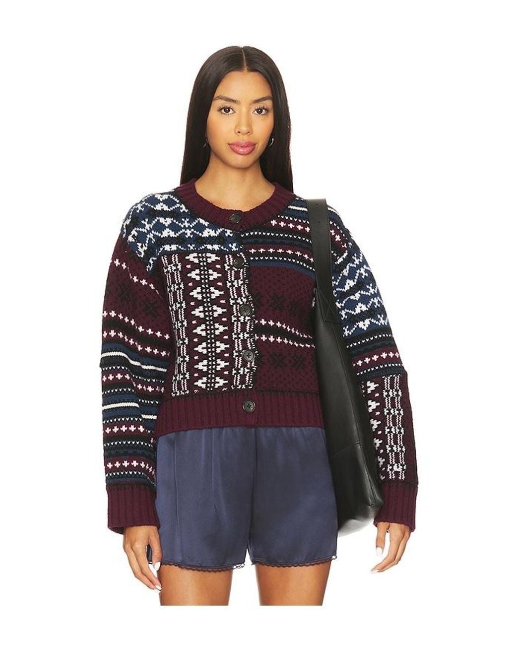 Sea Blue Linea Fair Isle Cardigan