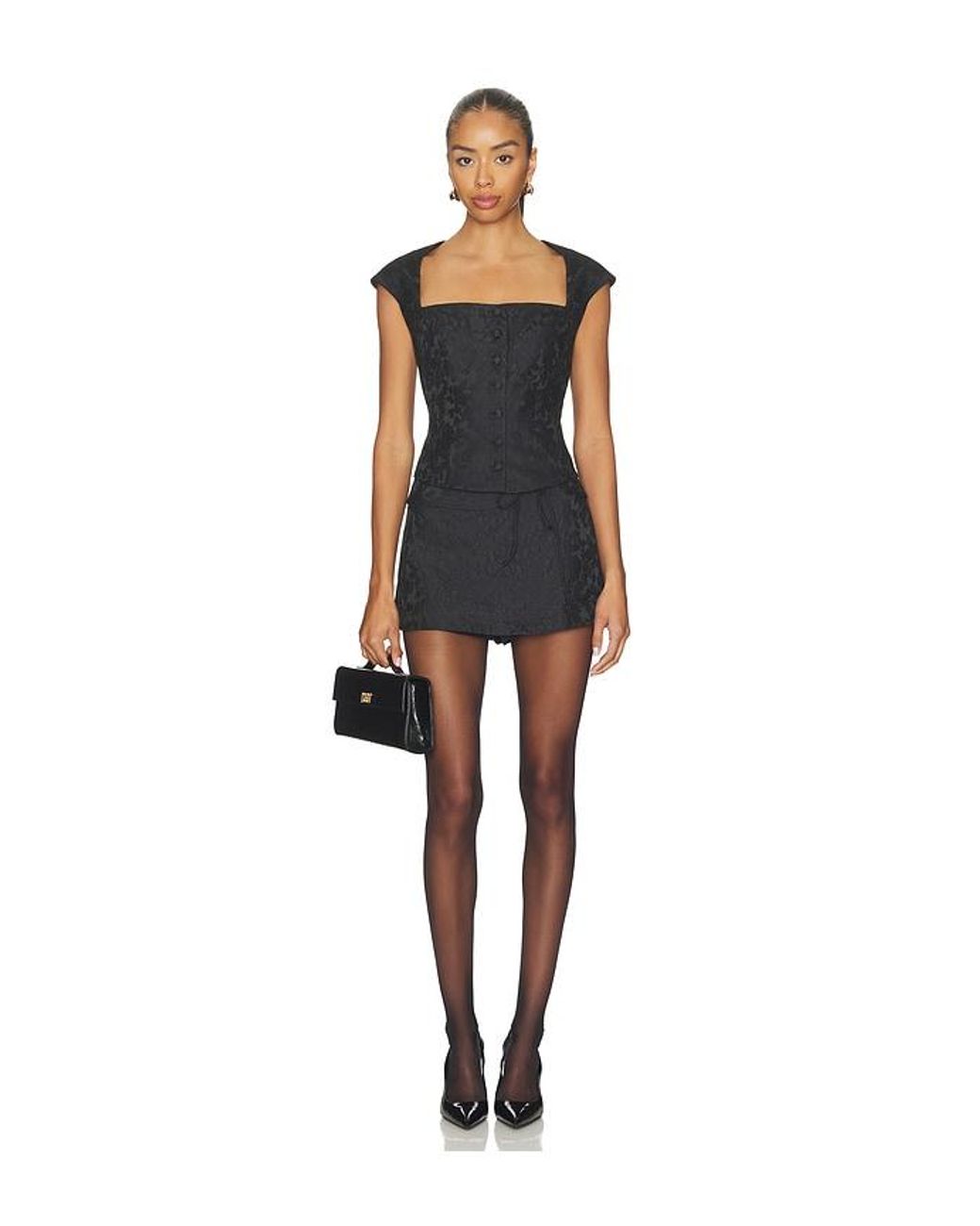 Amanda Uprichard Black Cara Top