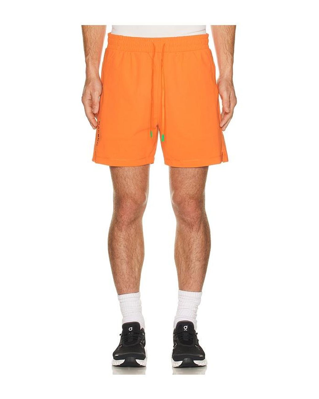 Malbon Orange Performance Poly Tech Short for men
