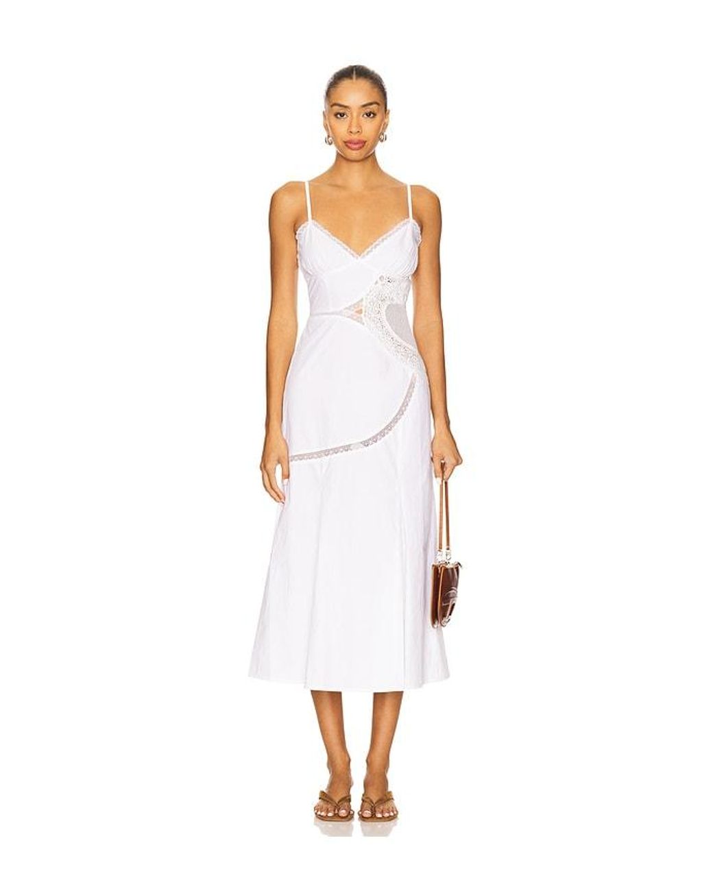 Tularosa White Maddyn Midi Dress