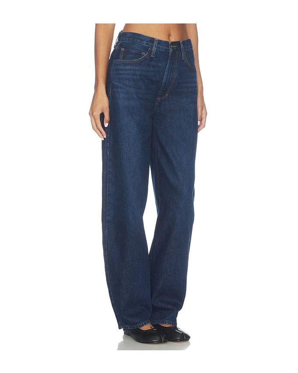 FAVORITE DAUGHTER Blue The Mercer Mid Rise Easy Barely Barrel Jean