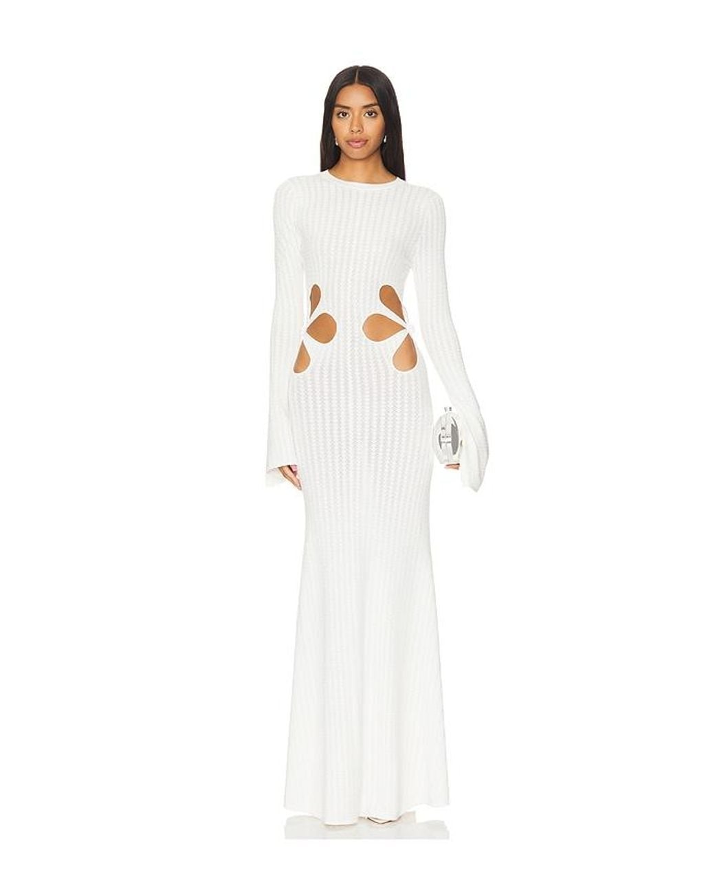 SAU LEE White X Revolve Destiny Knit Dress
