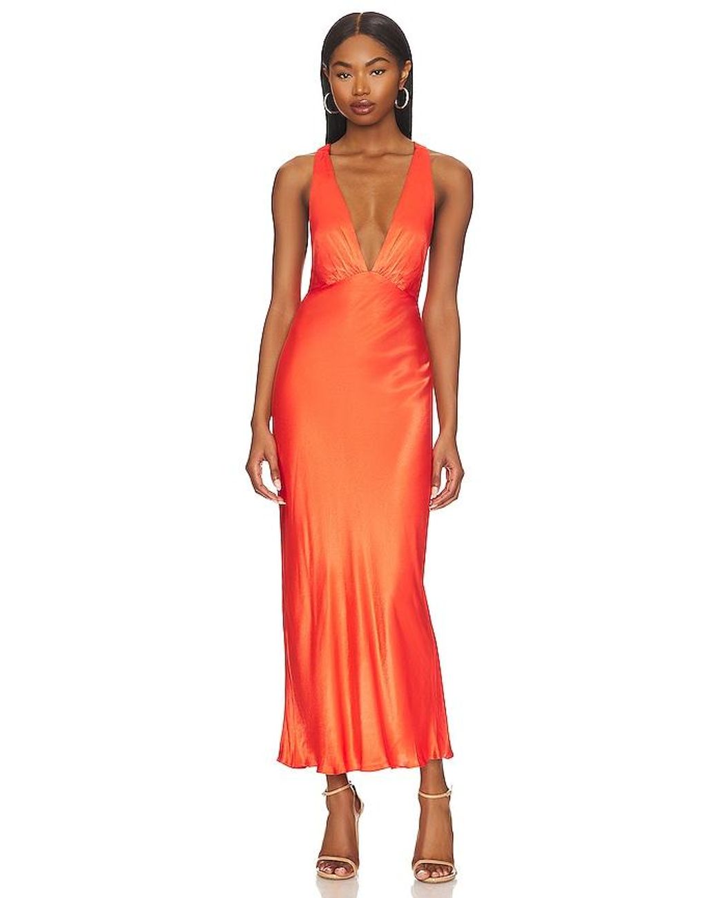 Shona Joy Milo Ruched Halter Midi Dress